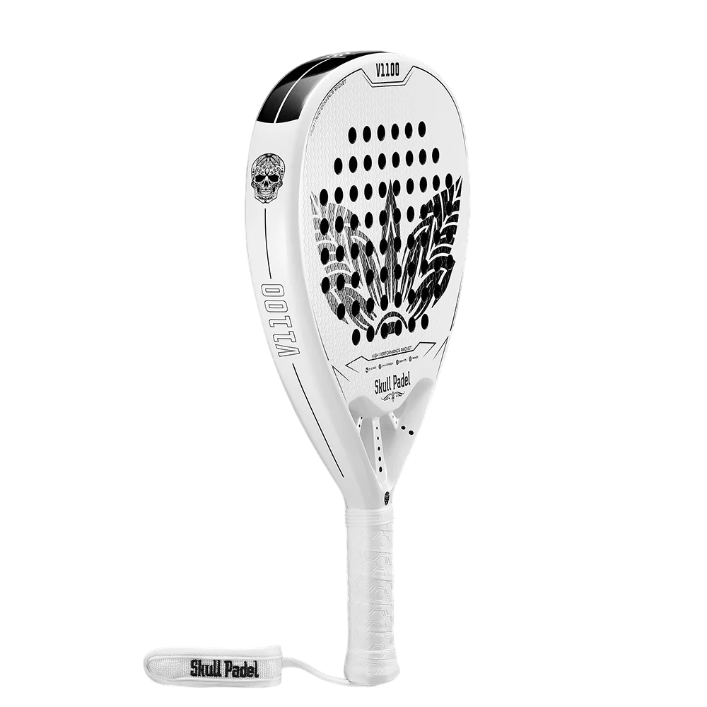 Skull V1100 White Leaf 24k 2024 Padel Racket