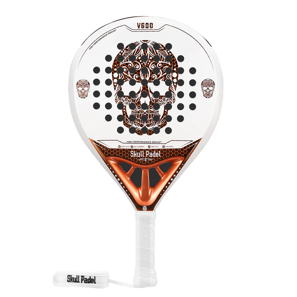 Skull V600 White Copper Skull 12K Padel Racket