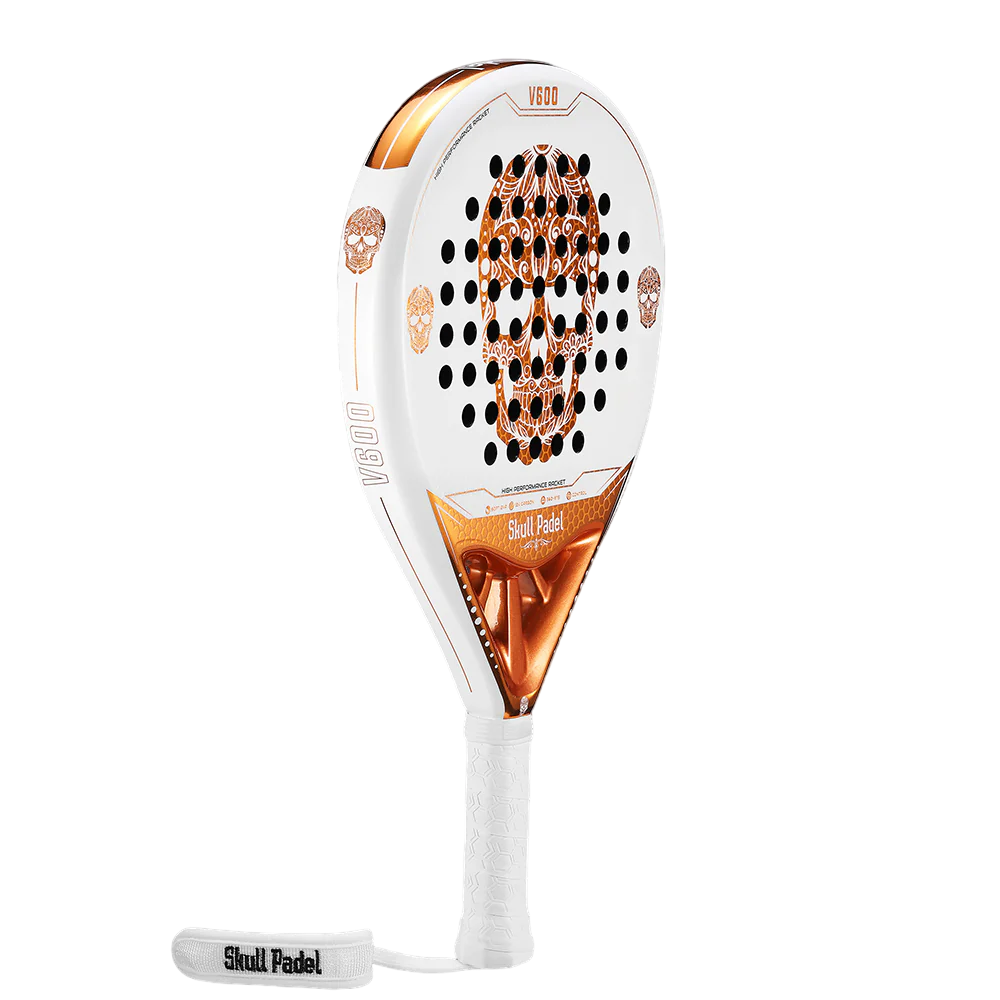 Skull V600 White Copper Skull 12K Padel Racket